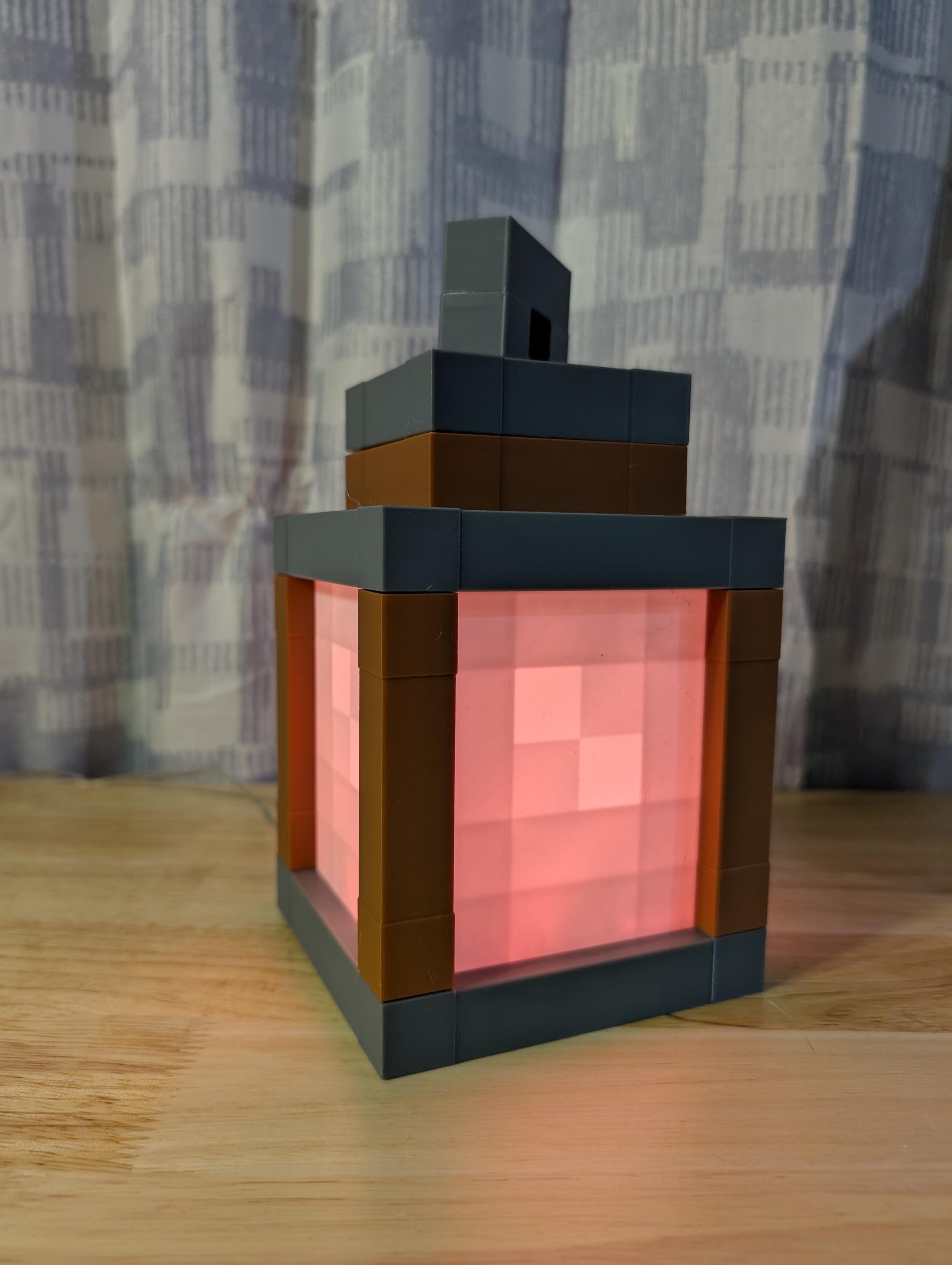 Minecraft Inspired Lantern Night Light | Pixel Block Lamp