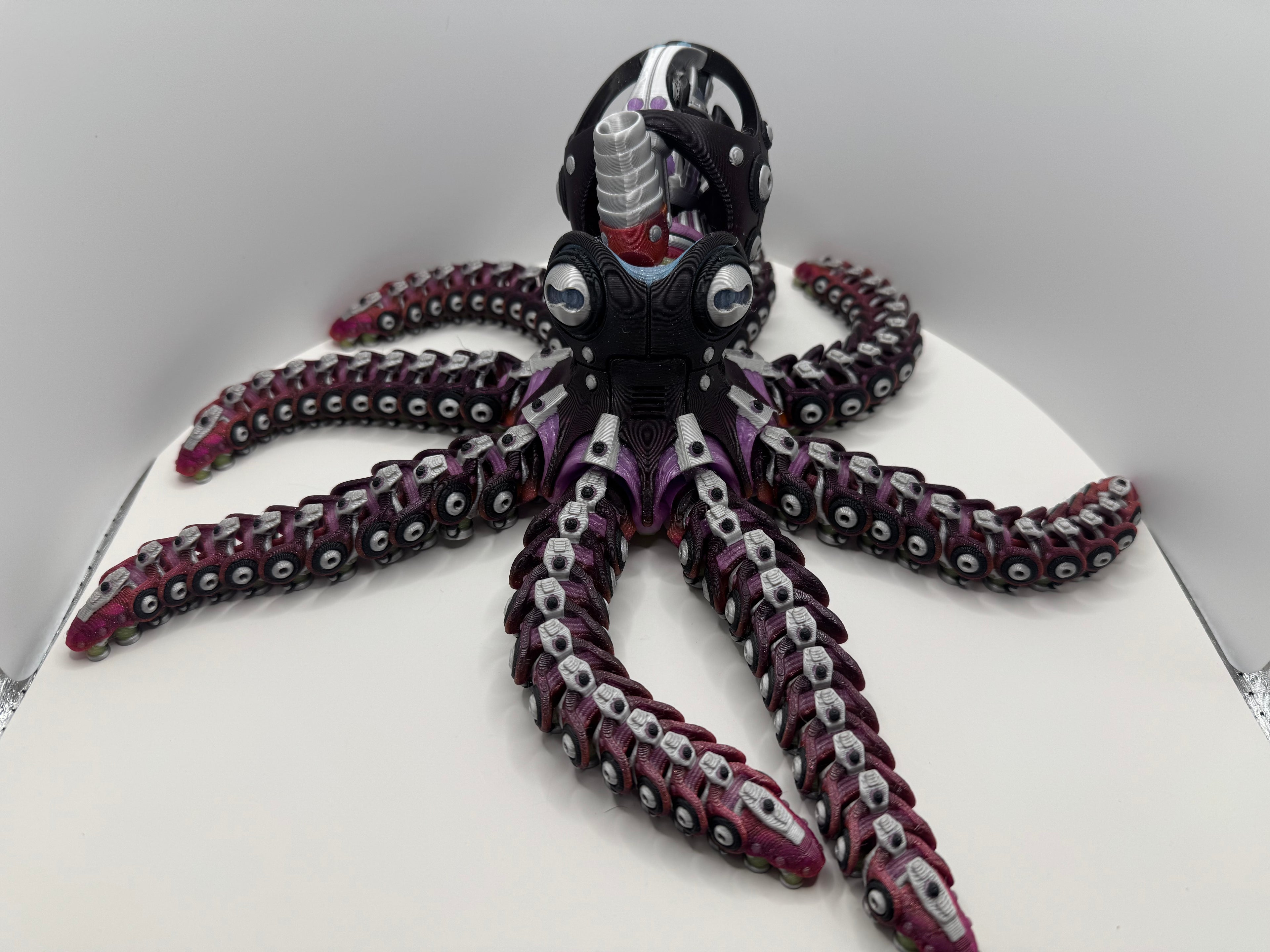 Glow in the Dark Mechanical Octopus - Purple/Pink
