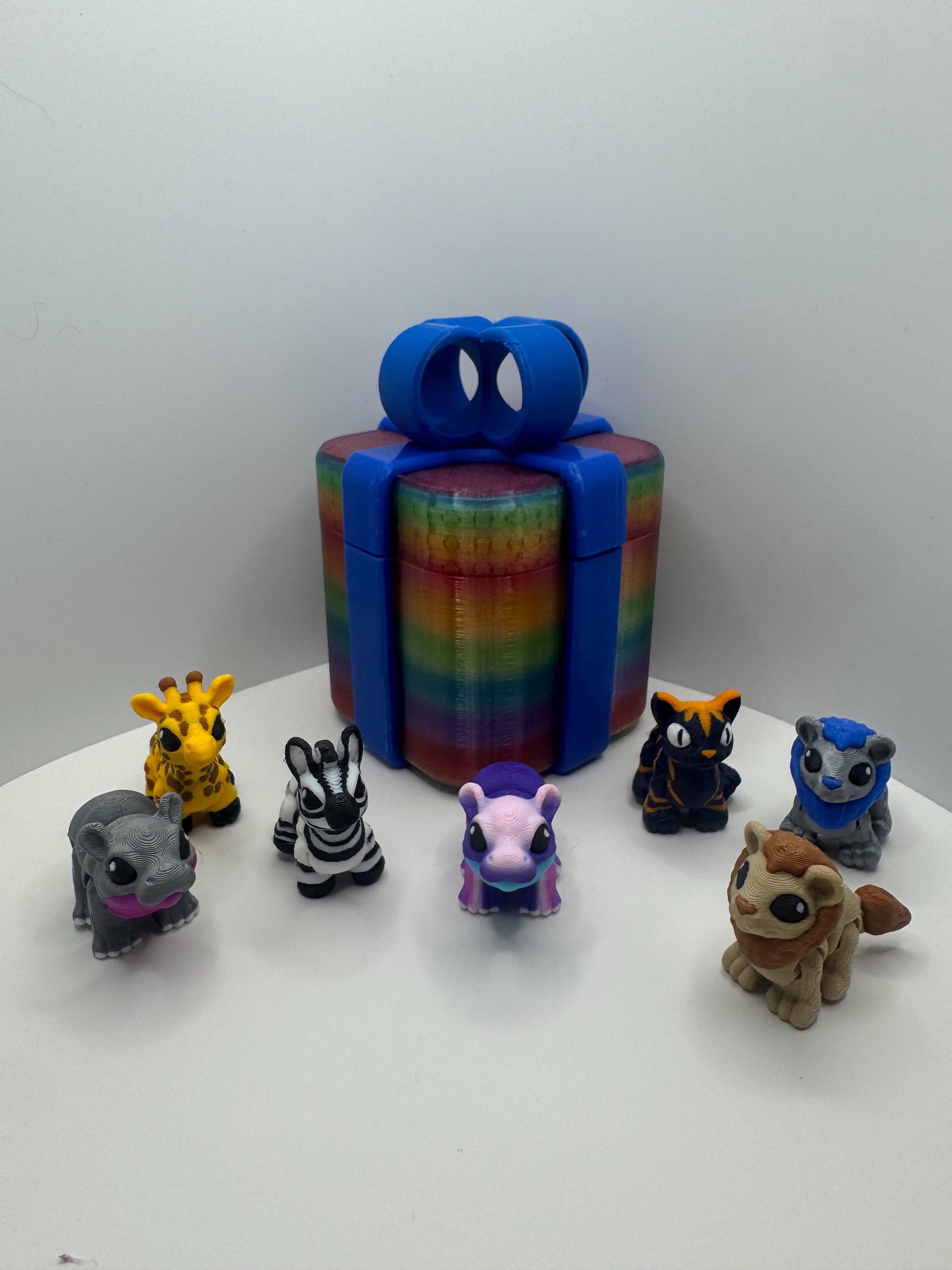 3D Printed Mini Safari Animals | Articulated Fidget & Collectible Set