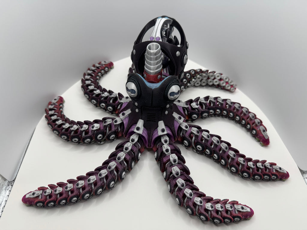 Glow in the Dark Mechanical Octopus - Purple/Pink