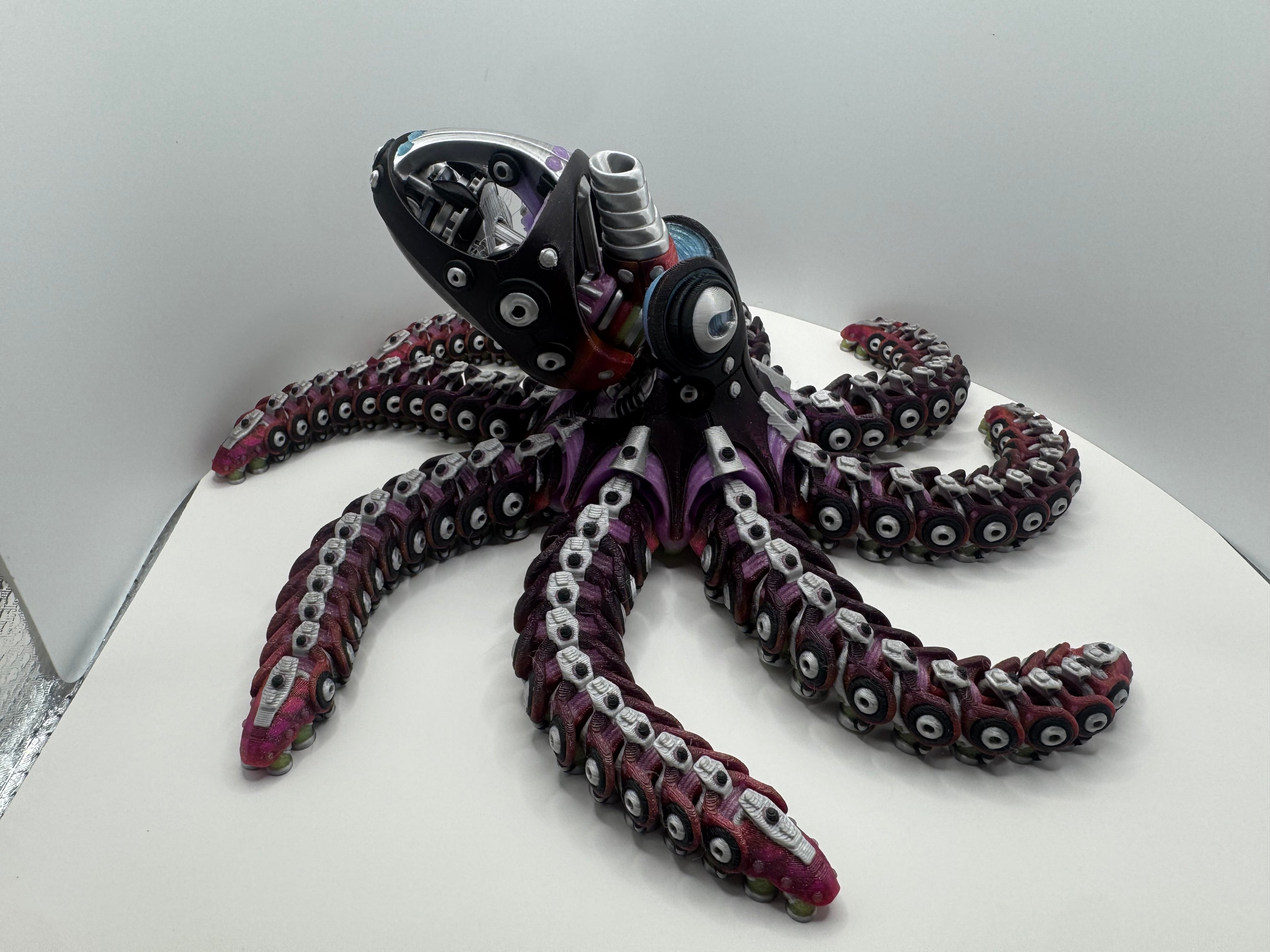 Glow in the Dark Mechanical Octopus - Purple/Pink