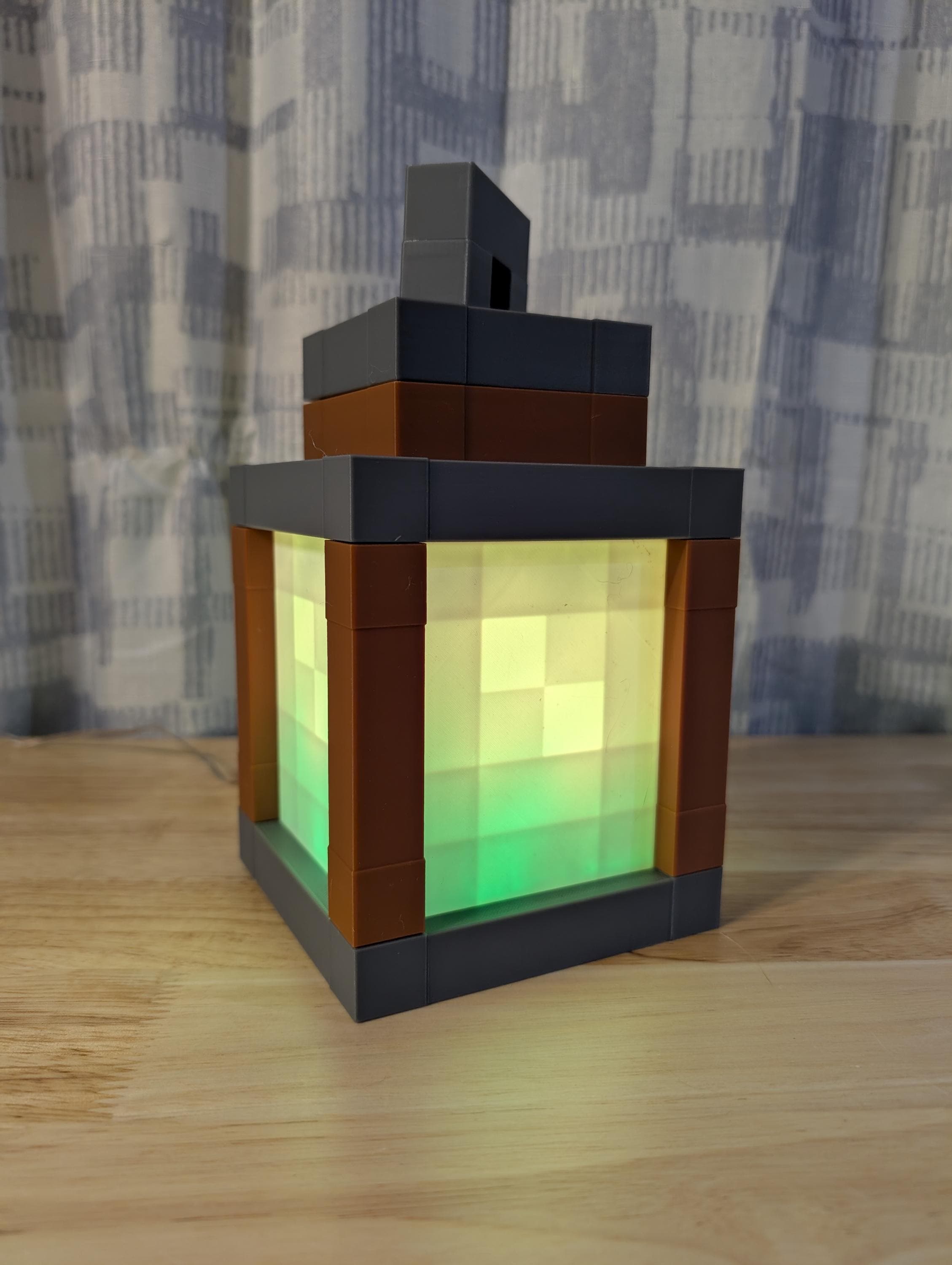 Minecraft Inspired Lantern Night Light | Pixel Block Lamp