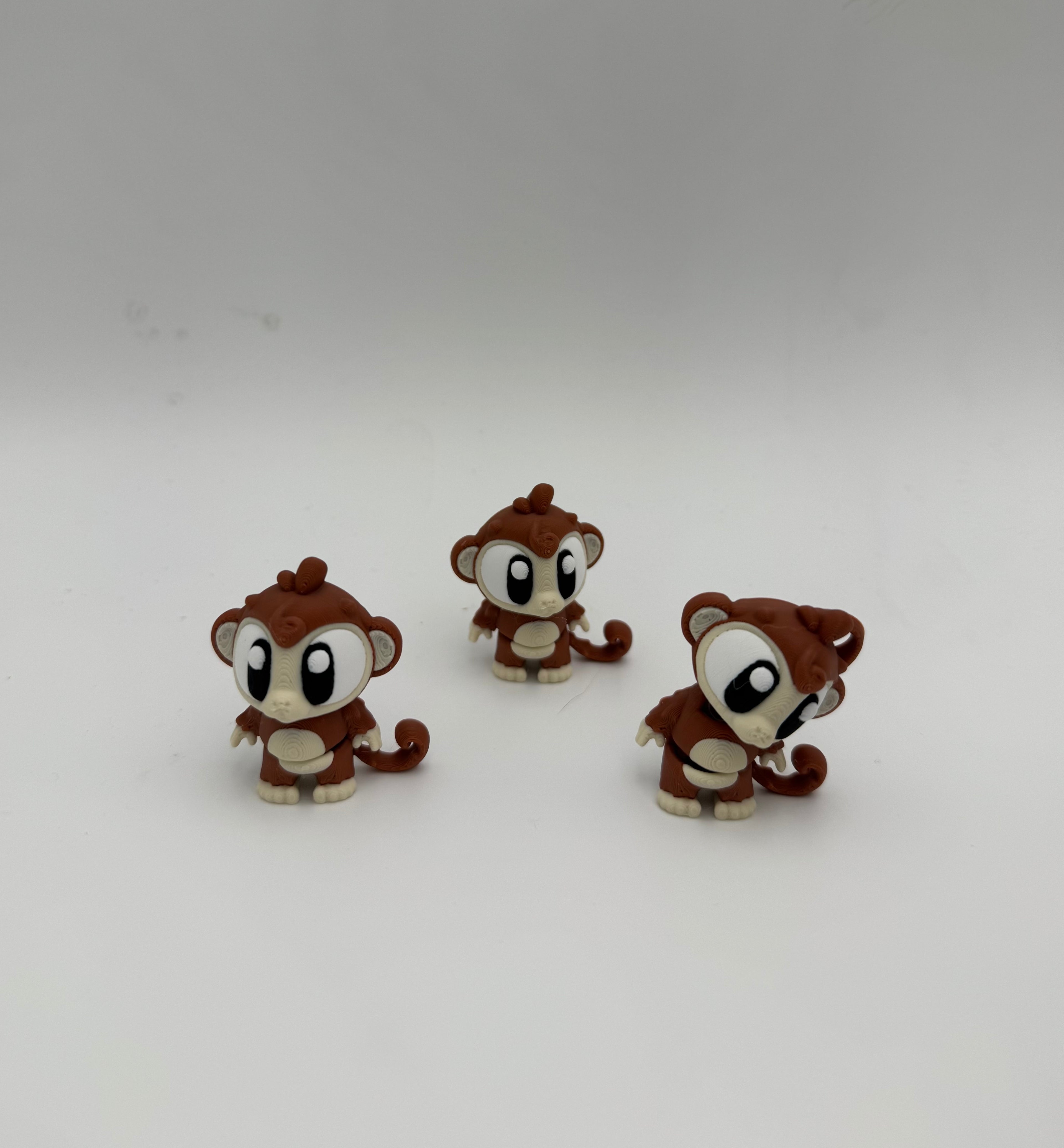 Monkey - 3D Printed Hatchipal Collectible Mini Animal