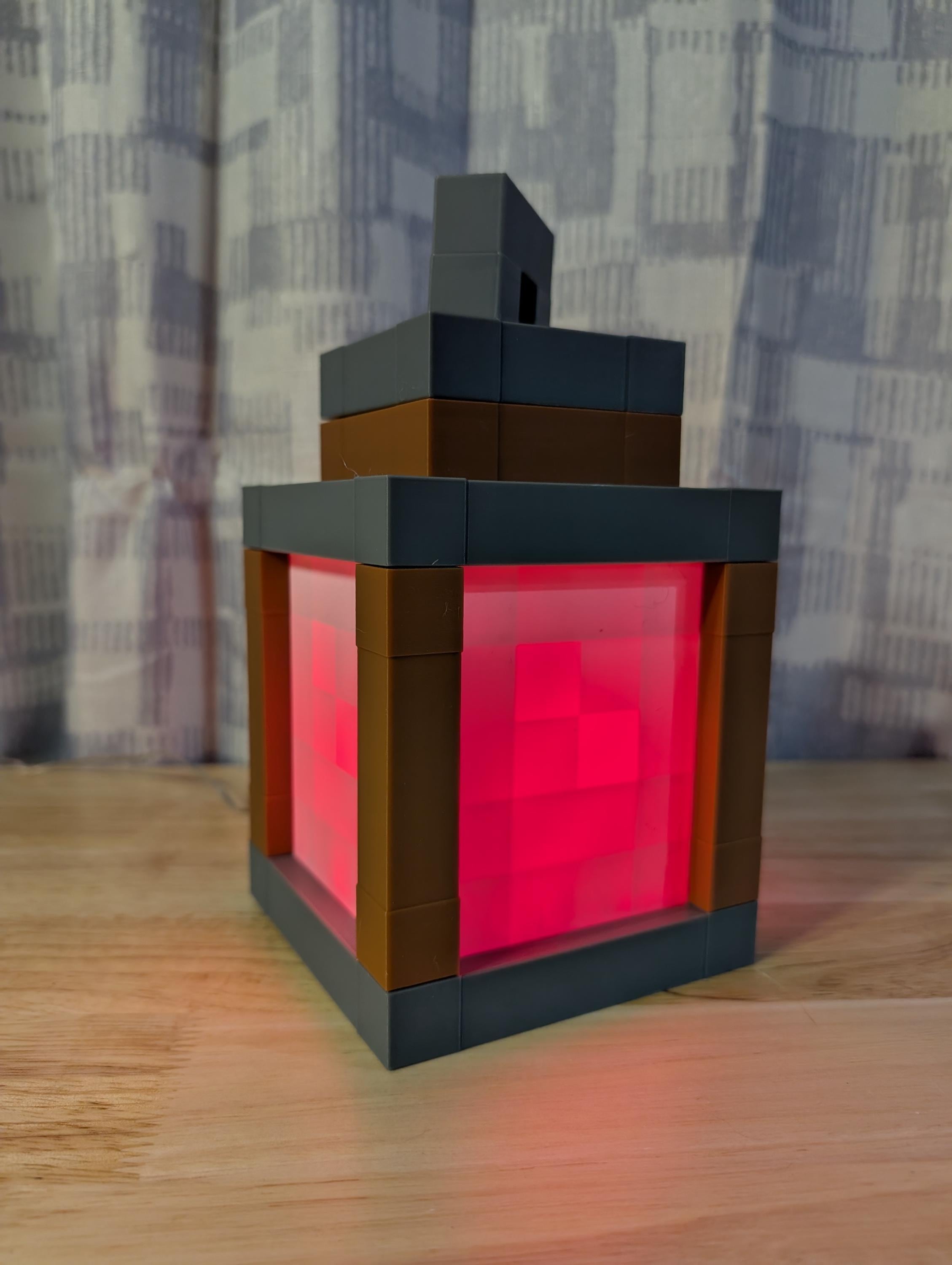 Minecraft Inspired Lantern Night Light | Pixel Block Lamp