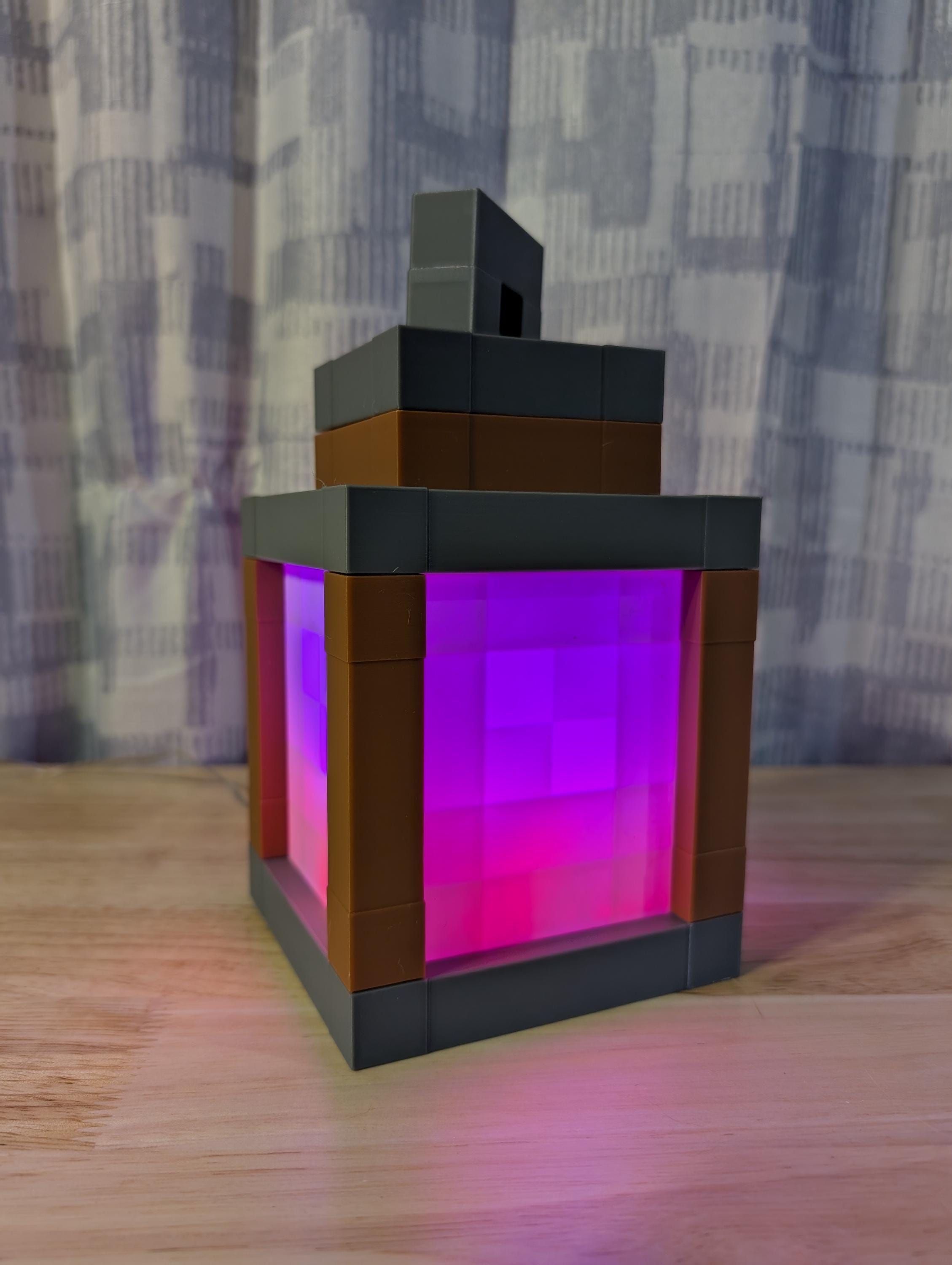 Minecraft Inspired Lantern Night Light | Pixel Block Lamp