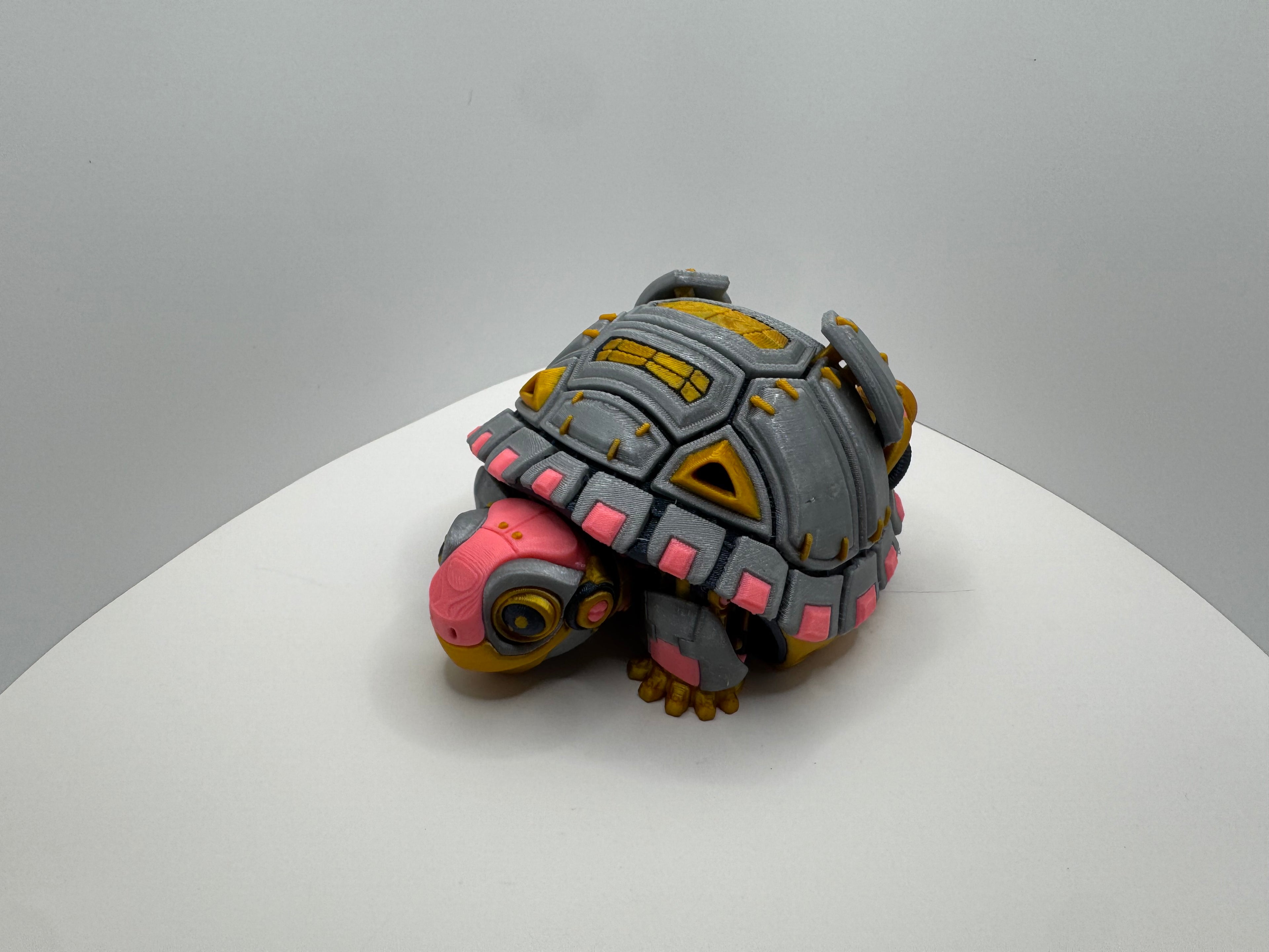 Robotic Articulared Turtle - Pink Trim
