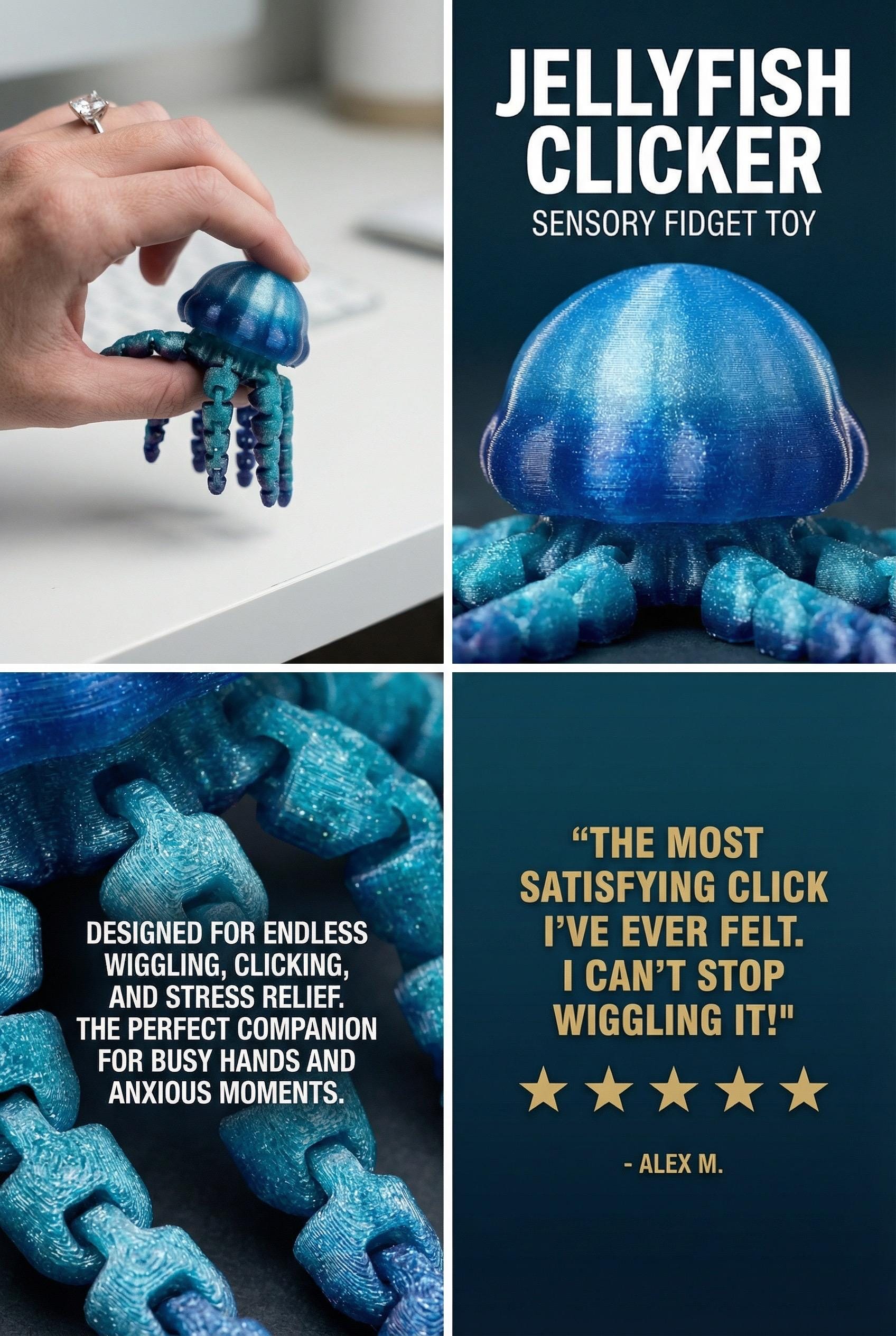 Articulated Jellyfish Fidget Clicker