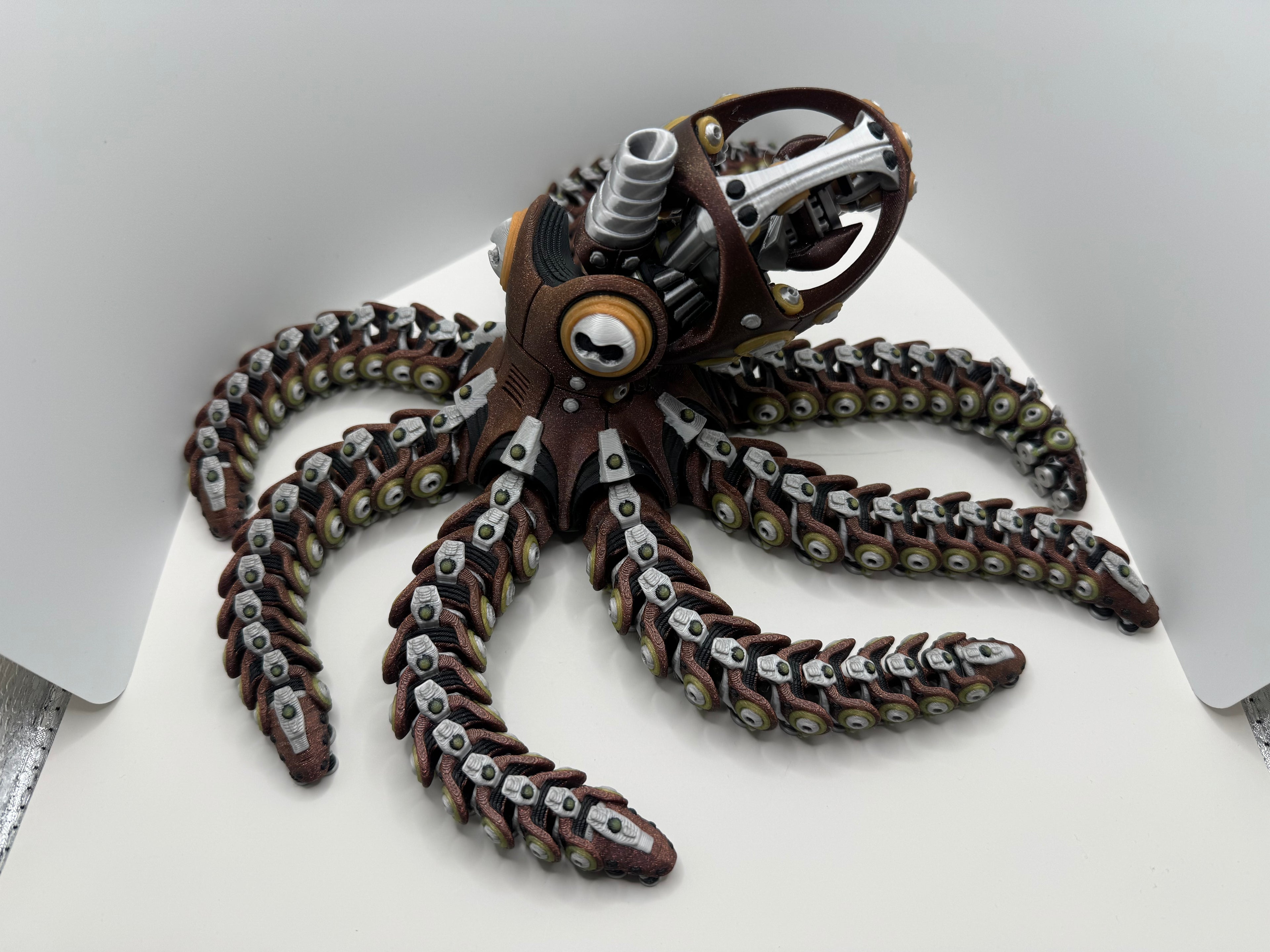 Glow in the Dark Mechanical Octopus - Brown