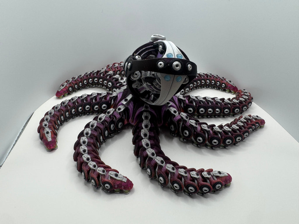 Glow in the Dark Mechanical Octopus - Purple/Pink
