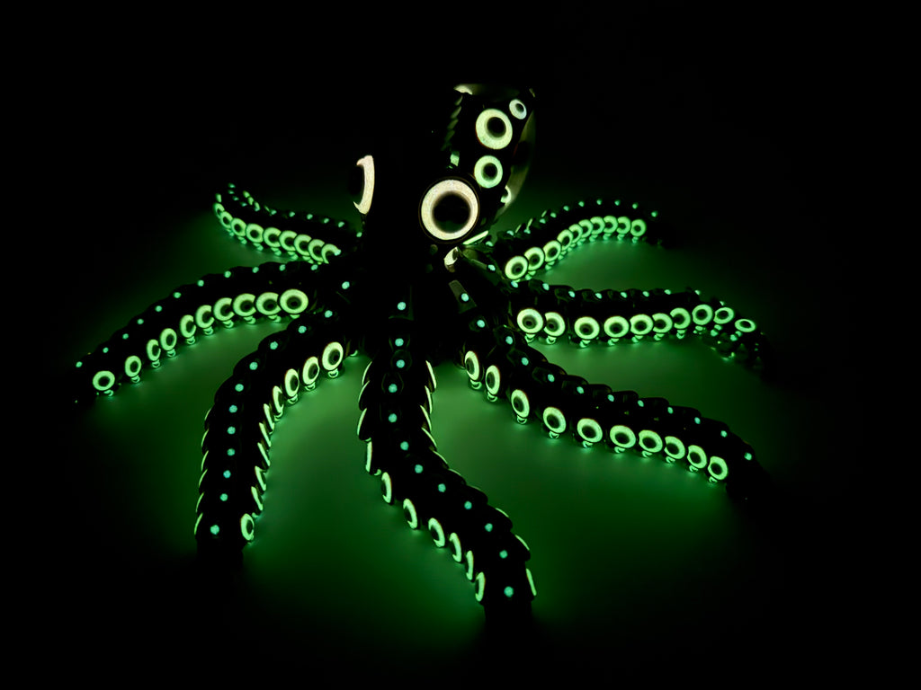 Glow in the Dark Mechanical Octopus - Brown