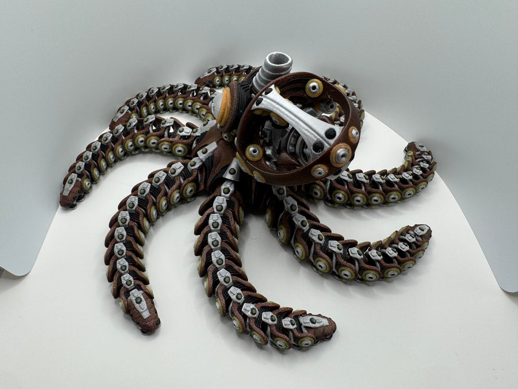 Glow in the Dark Mechanical Octopus - Brown