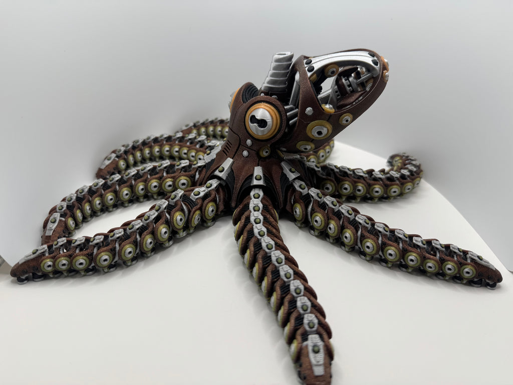 Glow in the Dark Mechanical Octopus - Brown
