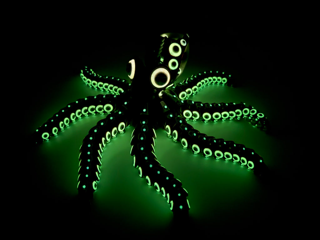 Glow in the Dark Mechanical Octopus - Brown