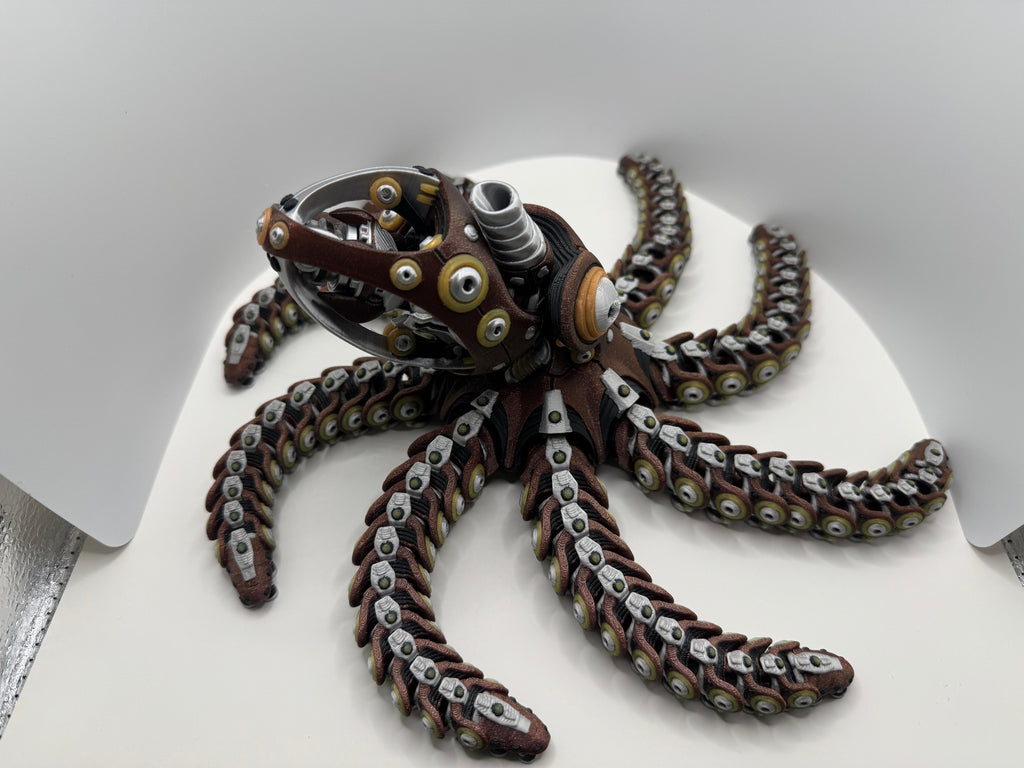 Glow in the Dark Mechanical Octopus - Brown