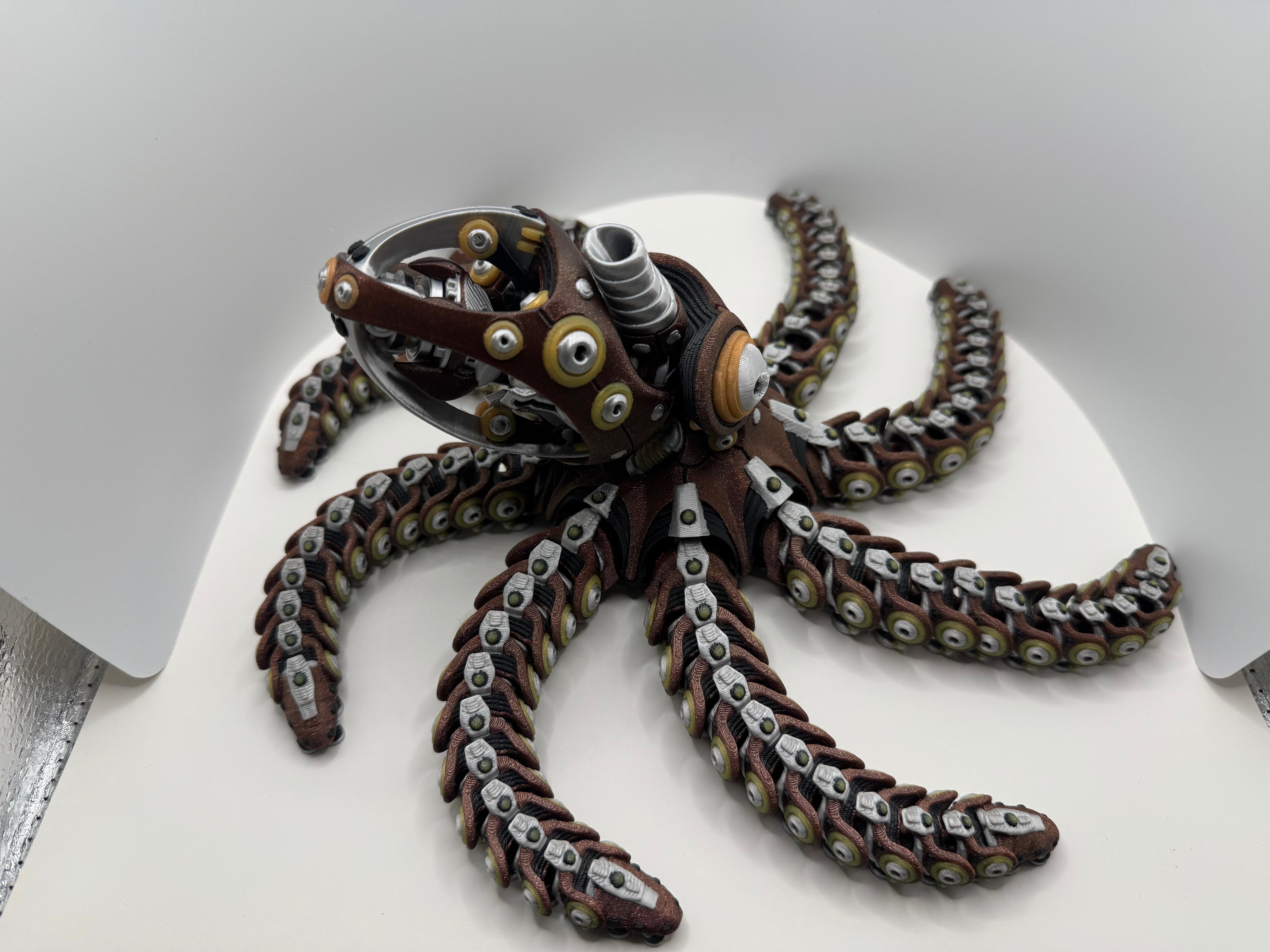 Glow in the Dark Mechanical Octopus - Brown
