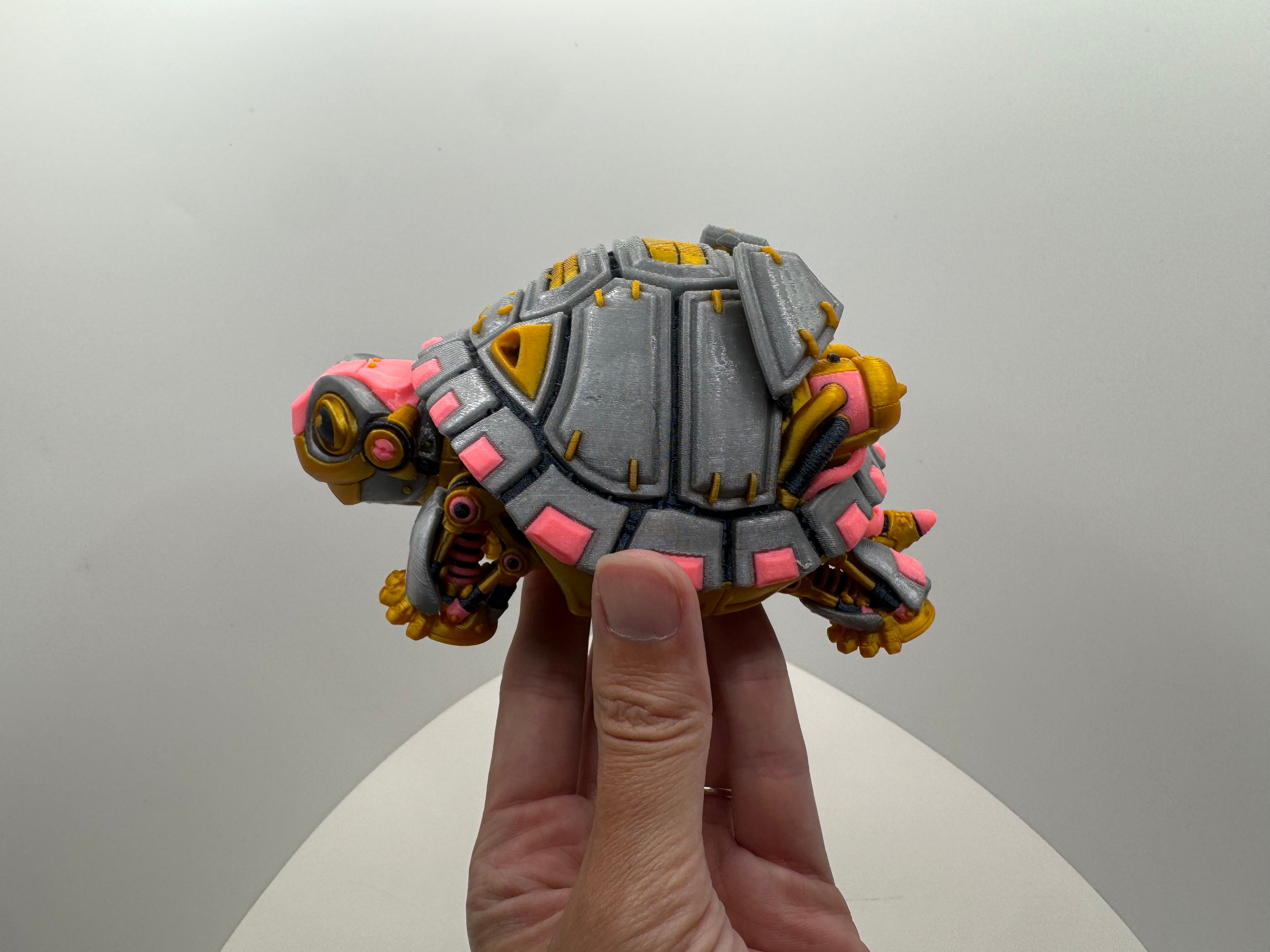 Robotic Articulared Turtle - Pink Trim