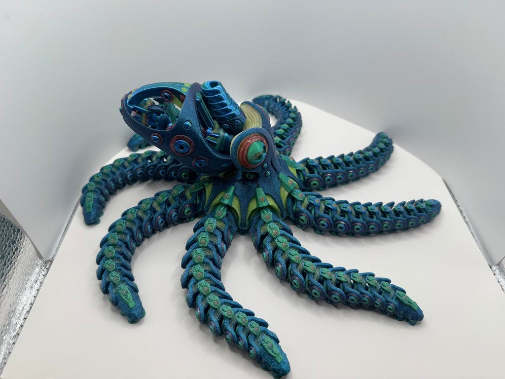 Glow in the Dark Mechanical Octopus - Blue
