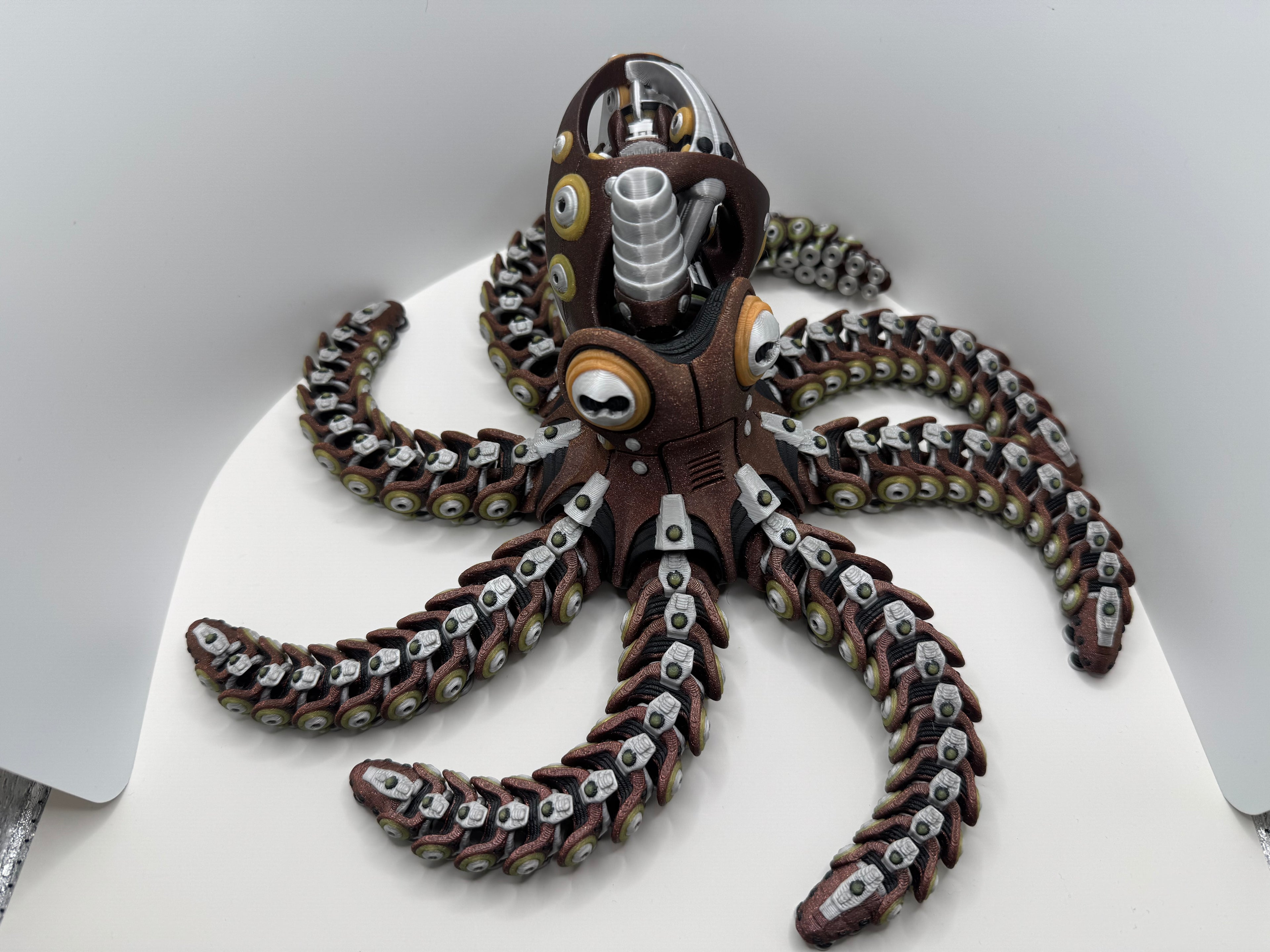 Glow in the Dark Mechanical Octopus - Brown