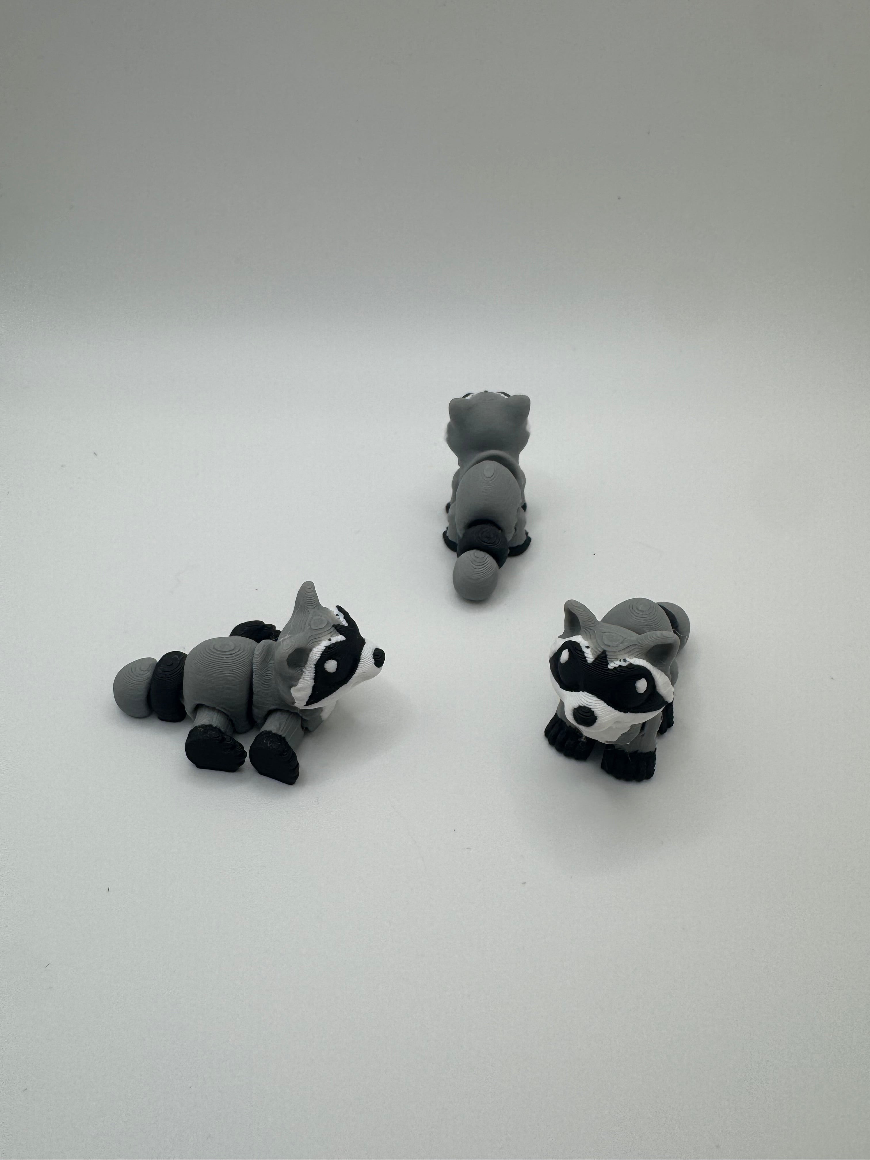 Raccoon - 3D Printed Hatchipal Collectible Mini Animal