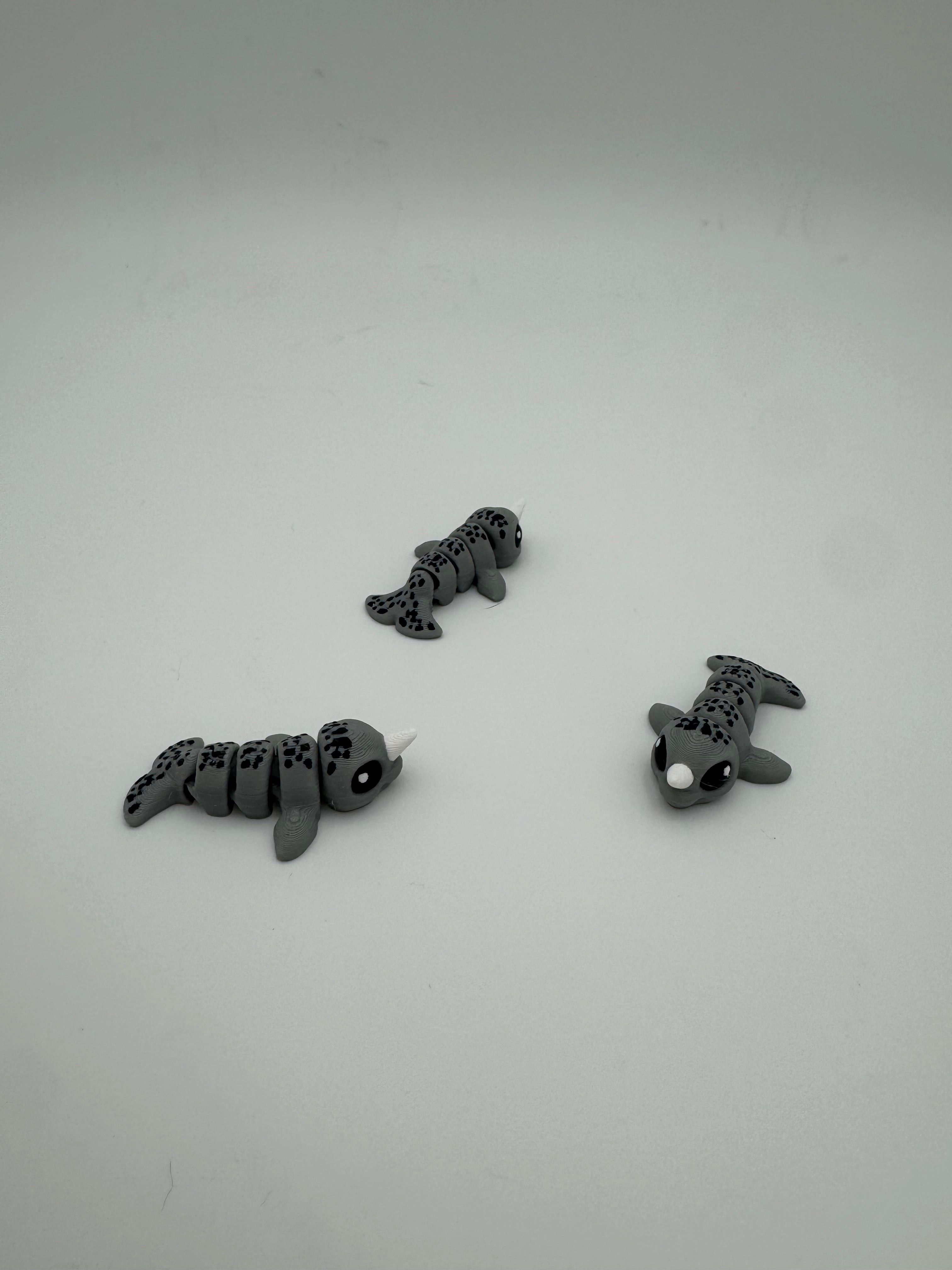 Narwal - 3D Printed Hatchipal Collectible Mini Animal