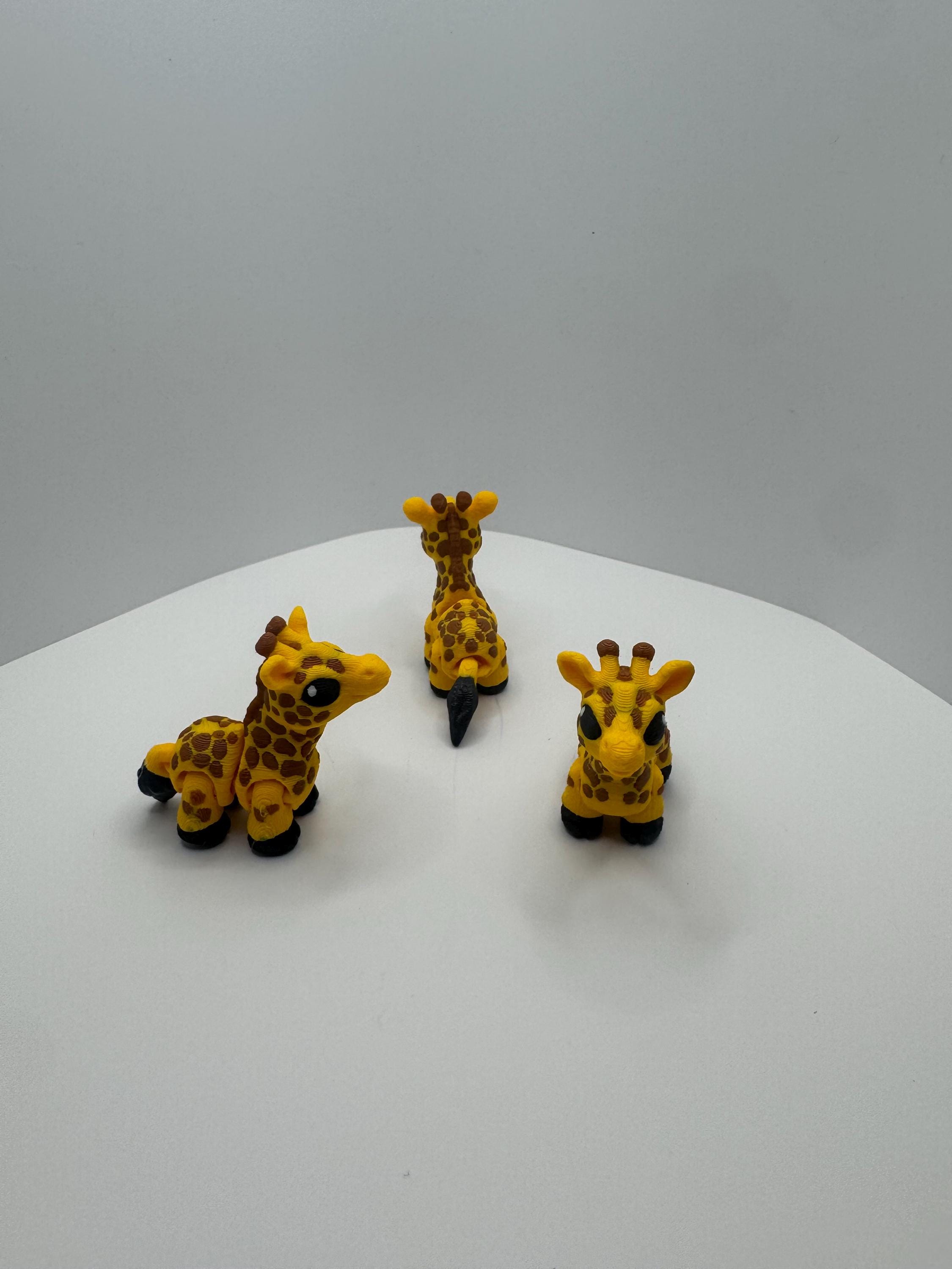 3D Printed Mini Safari Animals | Articulated Fidget & Collectible Set
