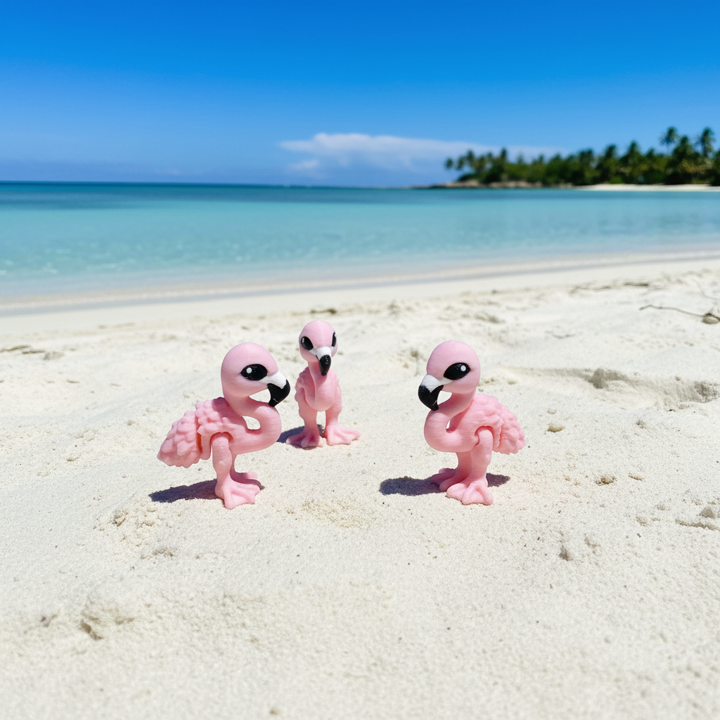Flamingo on Beach