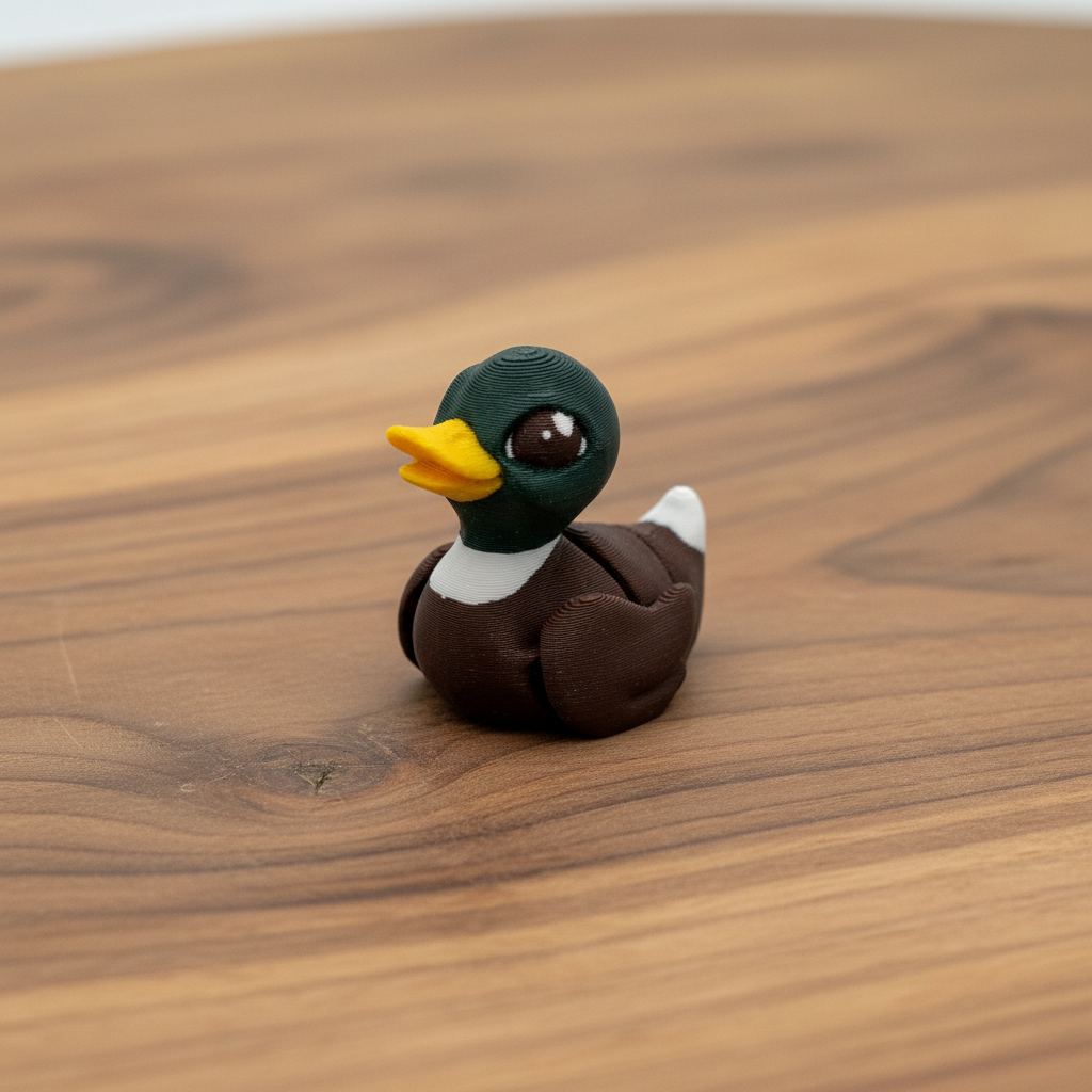 Mallard Duck on Wood