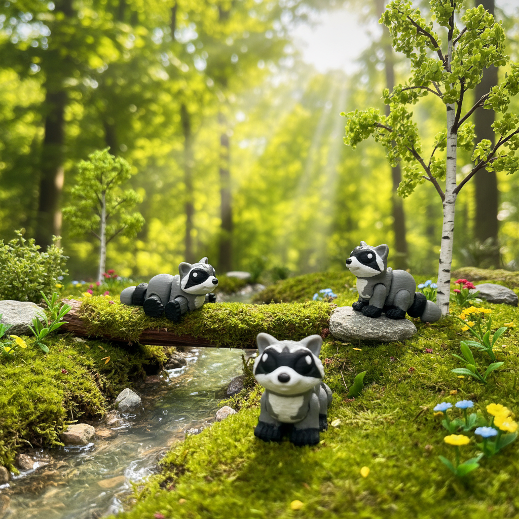 Raccoon in Forest